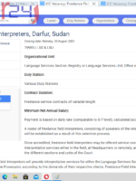 ICC to open an office in Sudan, hires freelance interpreters in Darfur