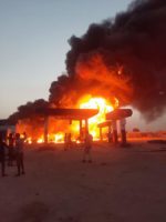 عاجل.. حريق يلتهم احدى أشهر محطات الوقود بنيالا