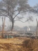 مقتل طفلة في حريق قضى على عشرات المنازل في مخيم نزوح بدارفور